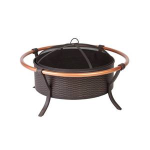 lot 59552 image: Fire Sense - Copper Rail Fire Pit - Copper