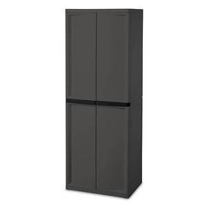 lot 59637 image: Sterilite - Adjustable Storage Cabinet With Doors - Gray