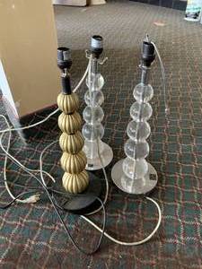 lot 1156 image: 3 lamp bases