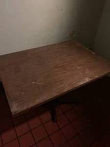 lot 1210 image: Square pedestal table