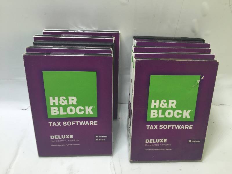 lot 1141 image: LOT OF 10 H&R BLOCK TAX SOFTWARE