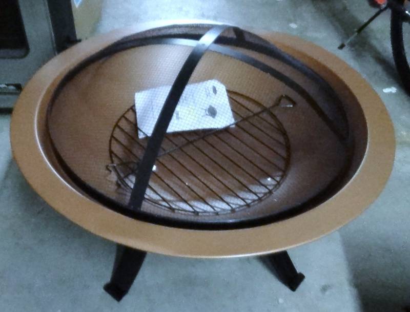 lot 3295 image: Fire Sense Copper Color Finish Fire Pit