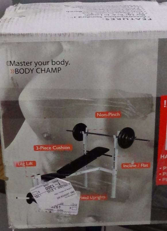 lot 3247 image: Body Champ WB125 Pro-Spirit Standard Weight Bench