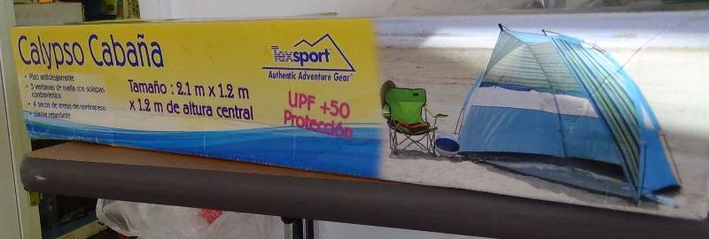 lot 3250 image: Texsport Calypso Quick Cabana Beach Sun Shelter Canopy