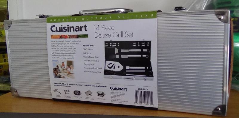 lot 3277 image: Cuisinart Deluxe Stainless-Steel Grill Set (14-Piece)