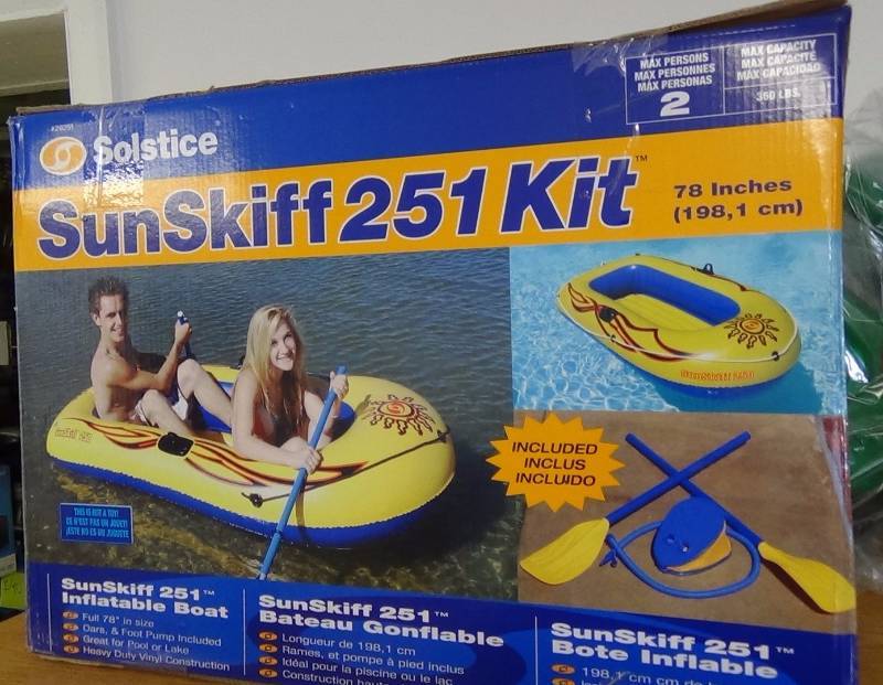lot 3246 image: Solstice SunSkiff Inflatable Boat Kit