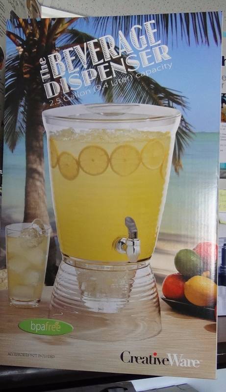 lot 3212 image: CreativeWare 2.5-Gallon Bark Beverage Dispenser