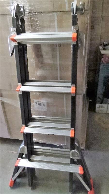 lot 3503 image: Little Giant Dark Horse 300-Pound Duty Rating Fiberglass Multi-Use Ladder,
