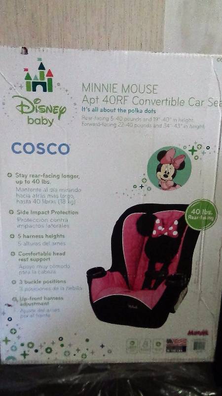 lot 3285 image: Disney APT Convertible Car Seat, Mouseketeer Minnie