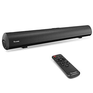 lot 19008 image: Soundbar Wohome Bluetooth TV Sound Bar 60W with Four Equalizer Mode, Remote Control, Powerful 4 Speakers, Deep Bass, Optical AUX Coaxial Connection, Mount Kit, Wall Mountable (32-Inch)