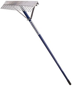 lot 19019 image: Midwest 10024 Aluminum Landscape Rake, 24-Inch, Blue