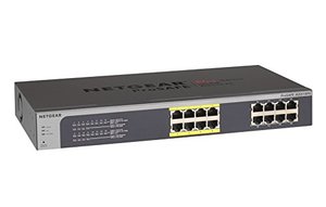 lot 19034 image: NETGEAR 16-Port PoE Gigabit Ethernet Plus Switch (JGS516PE) - Managed, with 8 x PoE  85W, Desktop or Rackmount, and Limited Lifetime Protection RETAIL $269.99