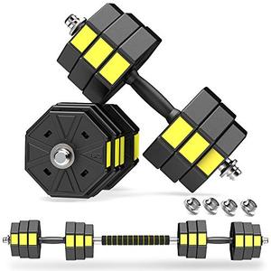 lot 19056 image: PANMAX Adjustable Dumbbells Barbell Set of 2, UP to 4466 lbs 3 in 1 Free Weight for Home Gym Fitness Exercises for MenWomen