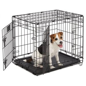 lot 19066 image: MidWest LifeStages Double Door Dog Crate, 24