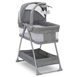 lot 19114 image: Simmons Kids City Sleeper Bassinet - Gray Tweed
