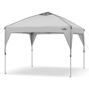 lot 19133 image: Core 10 x 10 Instant Shelter Pop-Up Canopy Tent with Wheeled Carry Bag, Grey