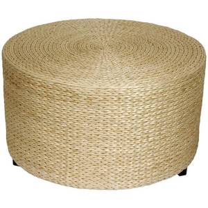 lot 19137 image: Oriental Furniture Rush Grass Coffee TableOttoman