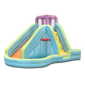 lot 19151 image: Little Tikes Slam n Curve Inflatable Water Slide with Blower
