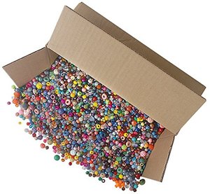 lot 19208 image: The Beadery Bonanza 5LB of Mixed Craft Beads, Sizes, Multicolor