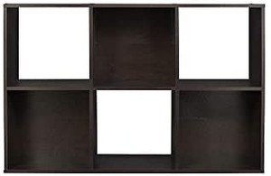 lot 19224 image: ClosetMaid 78815 Cubeicals Organizer, 6-Cube, Espresso