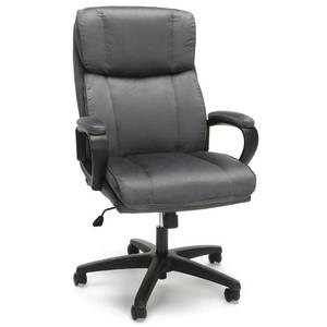 lot 19274 image: Plush High Back Microfiber Office Chair Gray - OFM