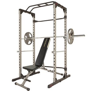 lot 19306 image: Fitness Reality 810XLT Super Max Power Cage with The 800 lb Capacity Super Max 1000 Weight Bench Combo