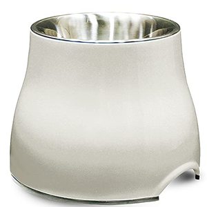 lot 19309 image: Dogit Elevated Dog Bowl, Stainless Steel Dog Food and Water Bowl for Large Dogs, White, 73753