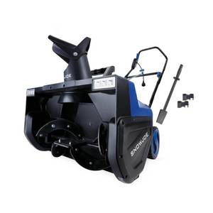 lot 19328 image: Snow Joe SJ627E Electric Snow Thrower  22-Inch  15-Amp  w Dual LED Lights - Blue