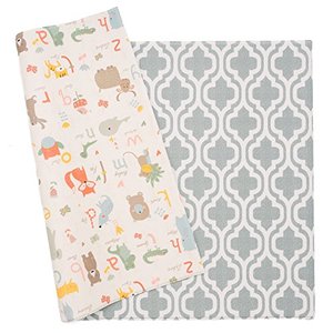 lot 19331 image: Baby Care Play Mat - Haute Collection (Large, Moroccan - Blue) - Play Mat for Infants � Non-Toxic Baby Rug � Cushioned Baby Mat Waterproof Playmat � Reversible Double-Sided Kindergarten Mat