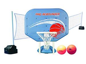 lot 19336 image: Poolmaster Pro Rebounder Swimming Pool Basketball and Volleyball Game Combo, In-Ground Pool(Missing Basketball&Volleyball)