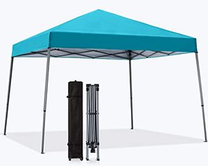 lot 19356 image: MASTERCANOPY Portable Pop Up Canopy Tent Beach Canopy with Large Base (12x12,Turquoise)