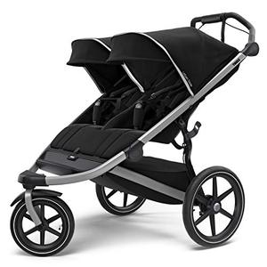 lot 19359 image: Thule Urban Glide 2 Jogging Stroller, BlackSilver Frame, Double