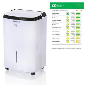 lot 19371 image: Honeywell - Energy Star 50-Pint Dehumidifier with Washable Filter - White