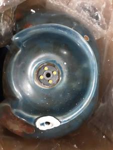 lot 19372 image: Alpine Corporation GIL786 Alpine Modern Sphere LED Light-Outdoor Water Decor for Garden, Patio, Deck Pedestal Fountain, Beige