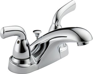 lot 19405 image: Delta B2510LF-PPU Foundations Core-B Two Handle Centerset Bathroom Faucet, Chrome