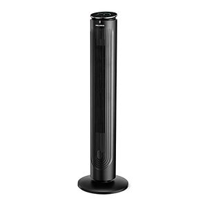 lot 19409 image: 2021 PELONIS 42 Inch Oscillating Tower Fan with Aromatherapy Diffuser, Remote Control, 5 Speed Settings with 3 Modes, Programmable 4H Timer, 45 Watts, Power Off Memory and LED Display, Black