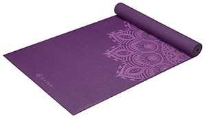 lot 19428 image: Gaiam Yoga Mat - Premium 6mm Print Extra Thick Non Slip Exercise & Fitness Mat for All Types of Yoga, Pilates & Floor Workouts (68L x 24W x 6mm Thick)