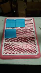 lot 19502 image: Pet Awesome Dog Potty Tray  Puppy Pee Pad Holder 25�x20� Indoor Wee Training for Small and Medium Dogs