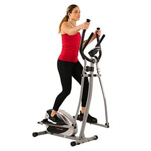 lot 19528 image: Sunny Health & Fitness SF-E905 Elliptical Machine Cross Trainer with 8 Level Resistance and Digital Monitor