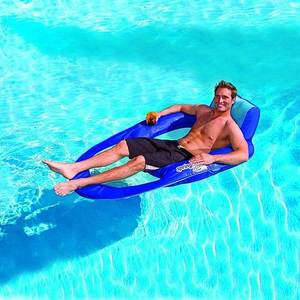 lot 4038 image: Swim Ways - Recliner Inflatable Pool Float Lounge Chair - Blue