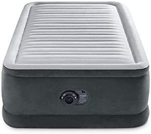lot 4056 image: Intex Dura-Beam Deluxe Comfort Plush Airbed Series with Internal Pump twin