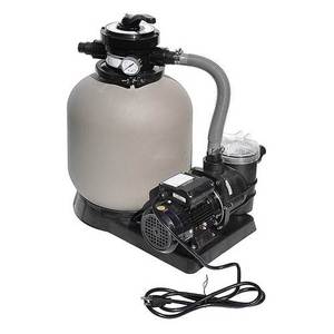 lot 4074 image: Swimline - 2400 GPH 14-Inch 0.5 HP Pool Sand Filter Pump