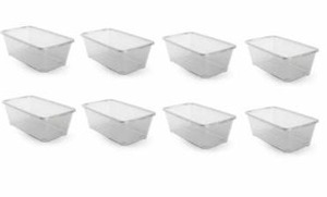 lot 4092 image: Life Story Rectangular Clear Plastic Protective Storage Shoe Box