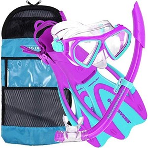 lot 4103 image: U.S. Divers Dorado Mask, Proflex Fins and Sea Breeze Snorkel Combo Set