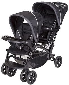 lot 4119 image: Baby Trend Sit and Stand Double Stroller, Onyx