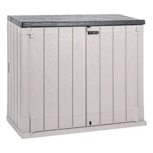 lot 4125 image: TOOMAX Stora Way Plus XL 44 cu. ft. Taupe GreyAnthracite All Weather Storage Shed, Grays