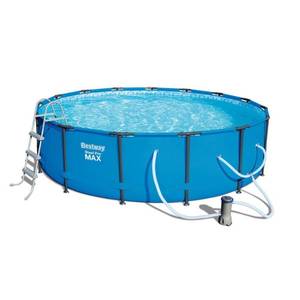 lot 4186 image: Bestway - Frame Above Ground Swimming Pool Set with Pump - Blue