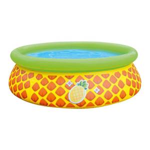 lot 4187 image: JLeisure Inflatable Round Pineapple Splash Kiddie Toddler Swimming Wading Pool