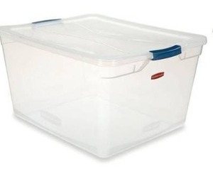 lot 4215 image: RUBBERMAID RMCC410001 Storage Tote,10 14 gal Volume