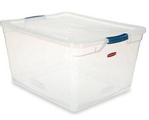 lot 4217 image: RUBBERMAID RMCC410001 Storage Tote,10 14 gal Volume